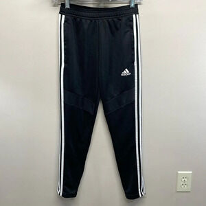 Adidas Big Girls Tiro Training Pants Black White Stripe M